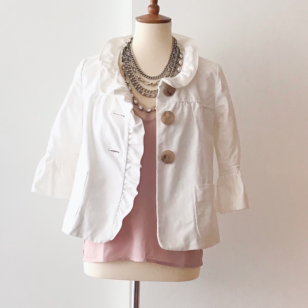 NWOT J. CREW Ruffle Jacket sz 0